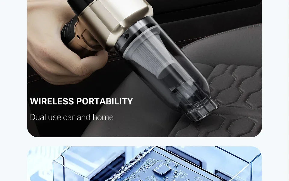SZUK 9998700PA Cordless Car Vacuum Cleaner Portable Handheld Mini Wireless High Suction Cleaning Machine Vacuum Cleaner for Car