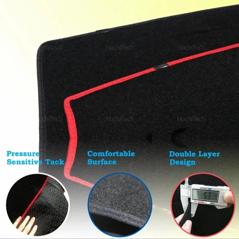 For Honda Fit Jazz 2008-2013 GE6 GE7 GE8 GE9 High Quality Dashboard Mat Dashmat Cover Pad Sunshade Carpet Accessories