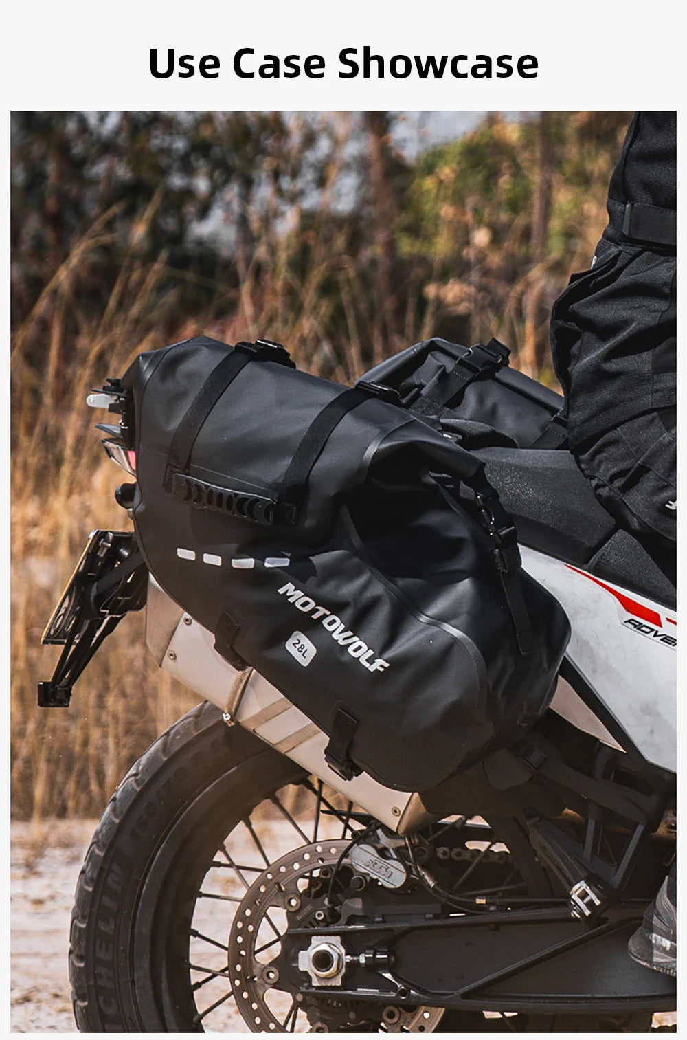 Waterproof Motorcycle Bag 18L 28L 48L Motorcycle Saddle Side Bag Large Capacity Universal Fit Motorcycle Pannier Bag