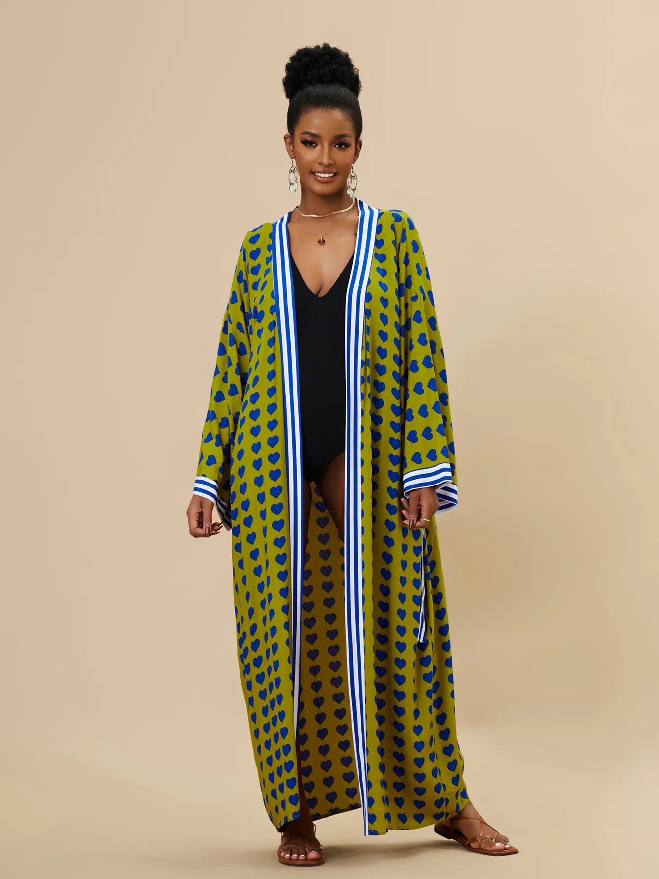 Zebra Beach Cover Ups for Women Long Sleeve Kimono Dress Self Belted Rayon Elegant Pareo 2023 Bathing Suits Holiday Beachwear