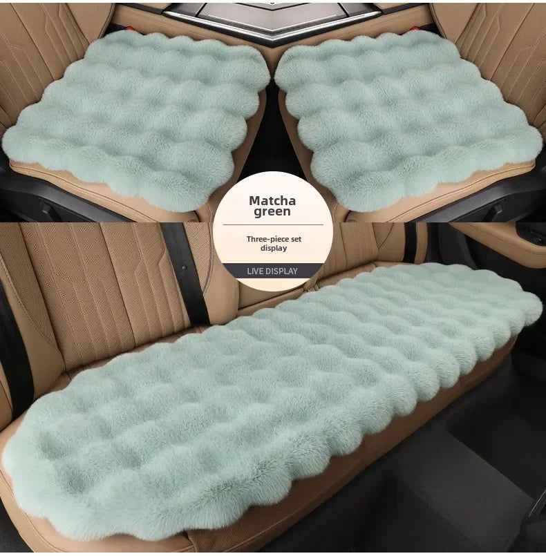 Universal Winter Car Seat Cushion Imitation Rabbit Fur Car Seat Cover Thick Plush Soft and Warm  Plush Car Seat Cushion