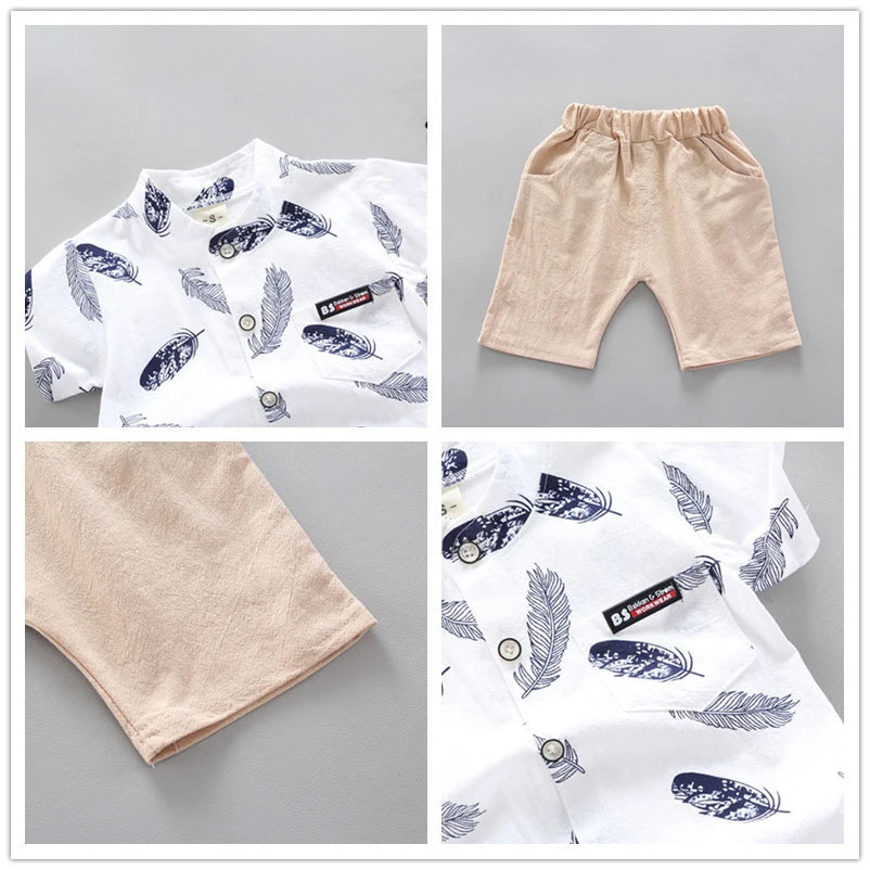 Fashion Baby Boy's Suit Summer Casual Clothes Set Top Shorts 2PCS Baby Clothing Set For Boys Infant Suits Kids Clothes