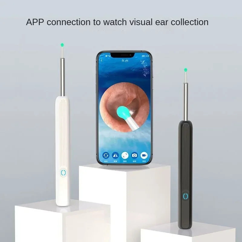 Smart Visual Ear Cleaner HD Ear Sticks Otoscope USB C Charging Endoscope Wax Removal Tool Earpick MIni Camera Health Care Set