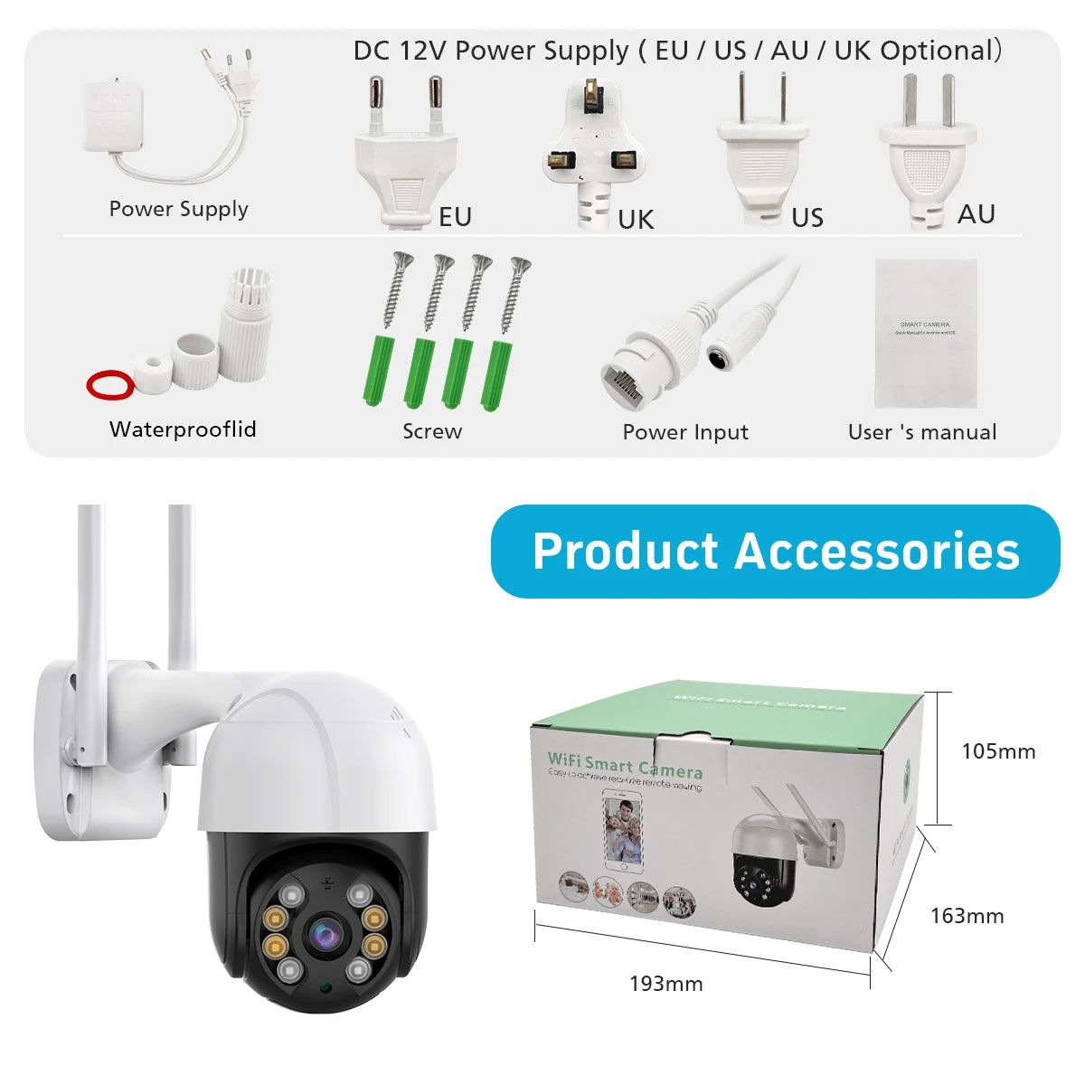 4K 8MP Smart Wifi PTZ Camera 5x Digital Zoom AI Human Detection ONVIF Wireless CCTV IP Camera Iptv Security Protection