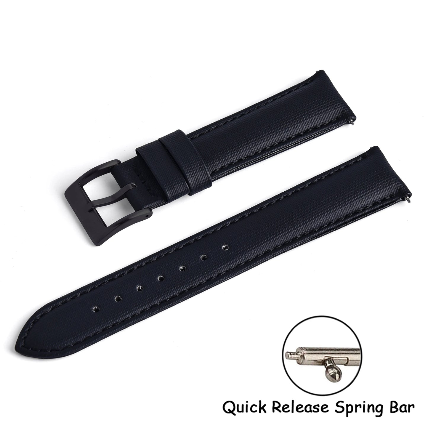 New D-elugs Waterproof Sailcloth Watch Strap 20mm 22mm Fabric Nylon Leather Watch Band For Omega/Seiko Belt Quick Release Strap