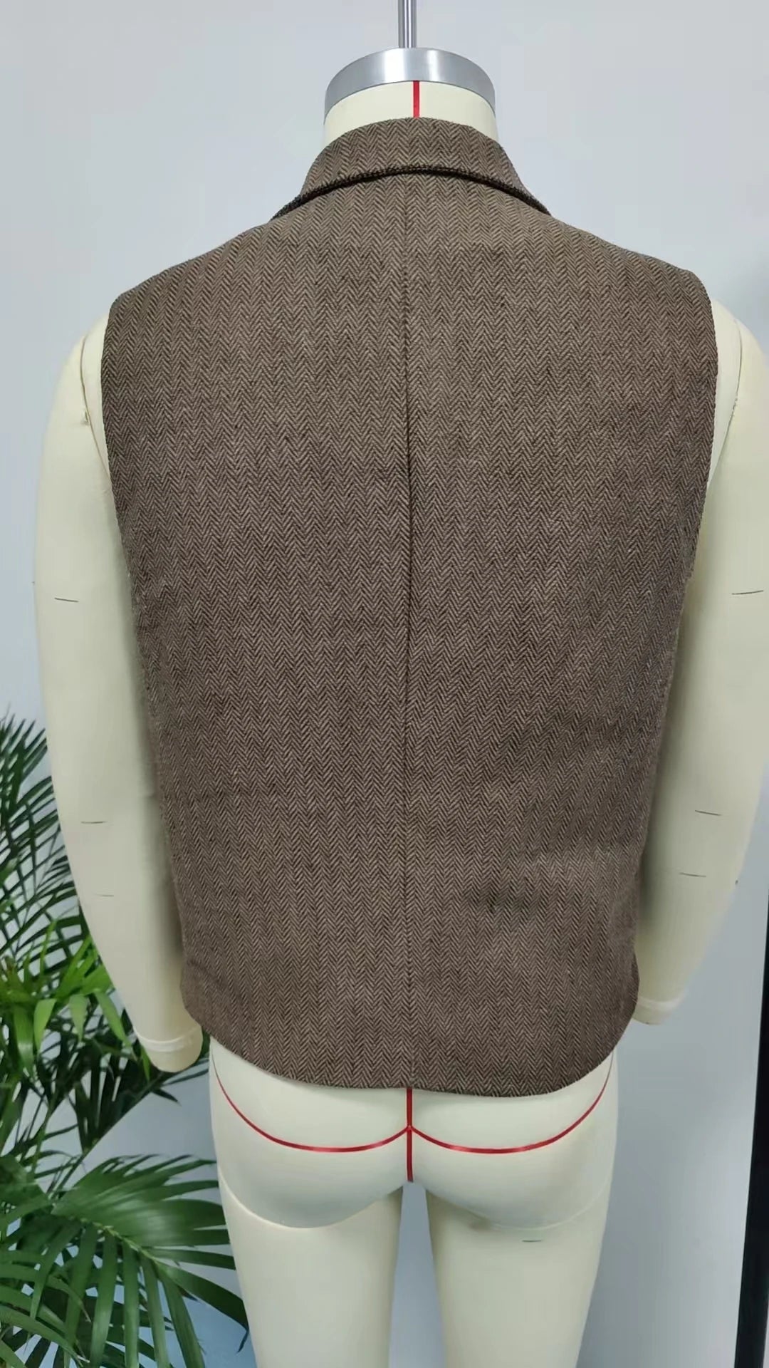 Men's Casual Sleeveless Vest, Slim Fit Waistcoat, Plus Size Outerwear, Trendy Summer Top