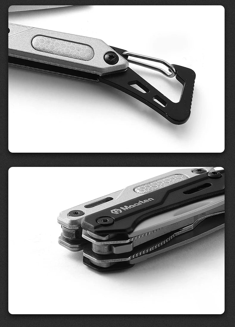 Maarten Multitool, 9-in-1 Stainless Steel Multi Tool Pocket Knife with Screwdriver,  Multitool Pliers, Survival Equipment