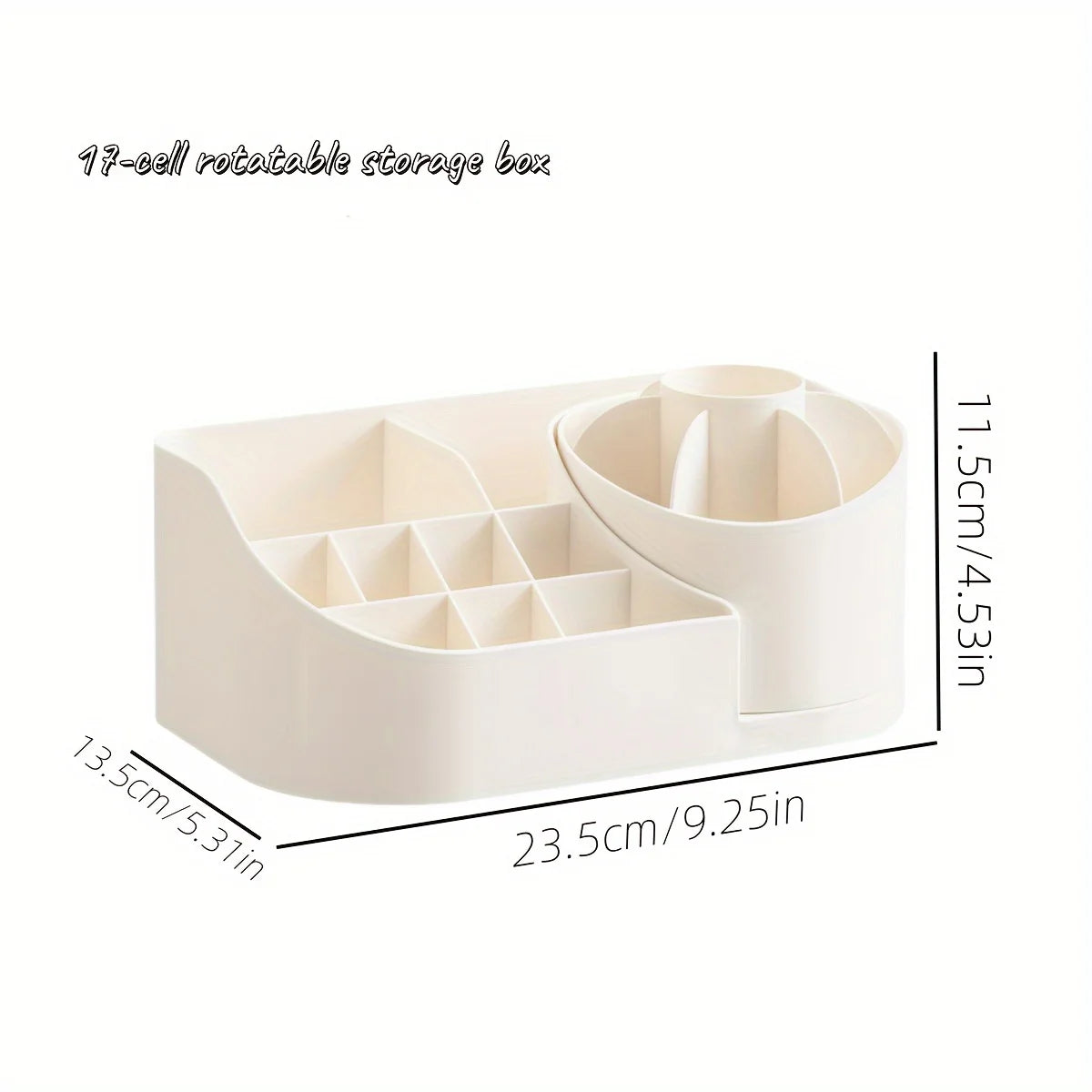 Multi Grid Rotating Cosmetics Storage Box Lipstick Perfume Case Makeup Brush Creative Makeup Box Pen Holder Organizer