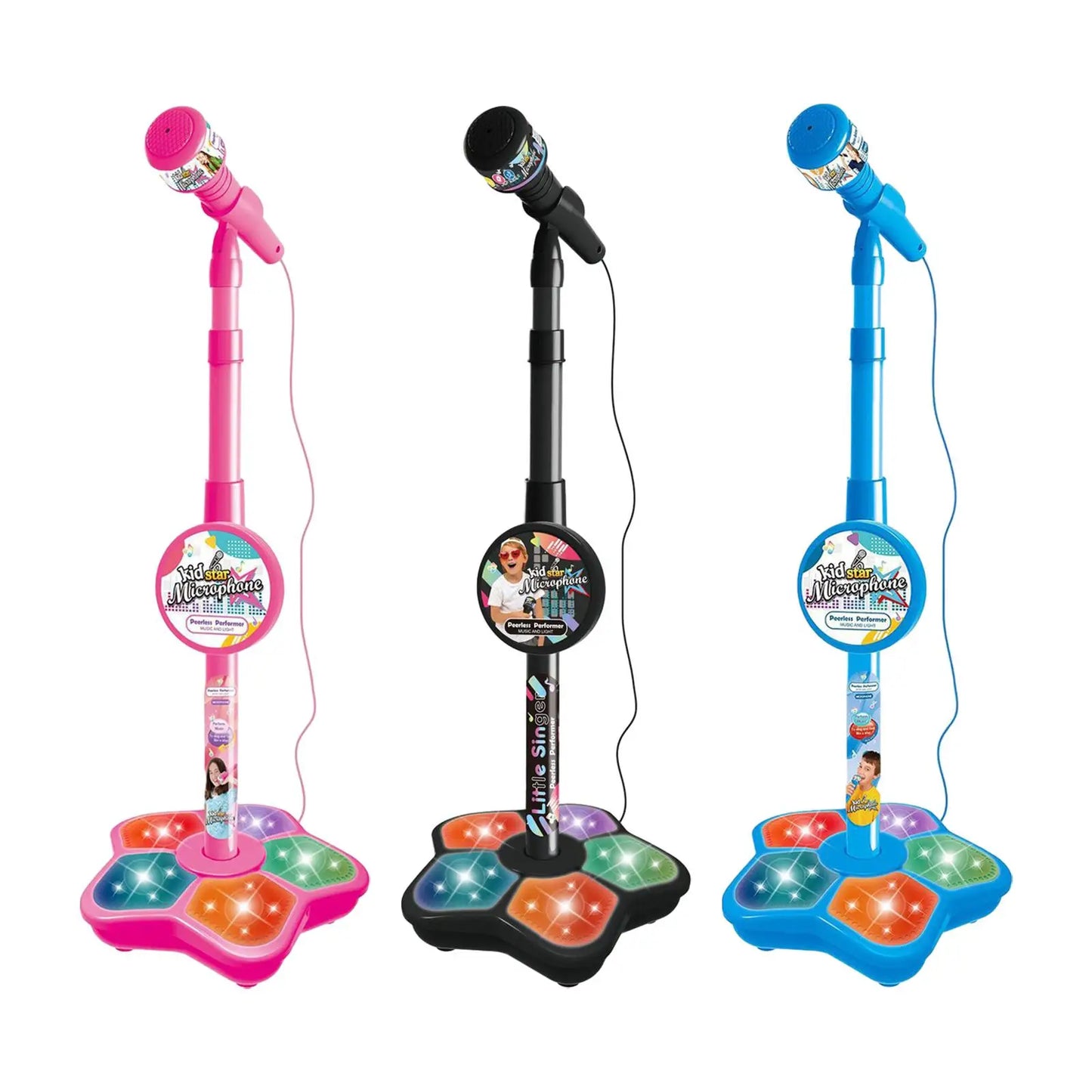 Karaoke Machine Music Toys Kids Microphone and Stand for Age 3+ Years Old