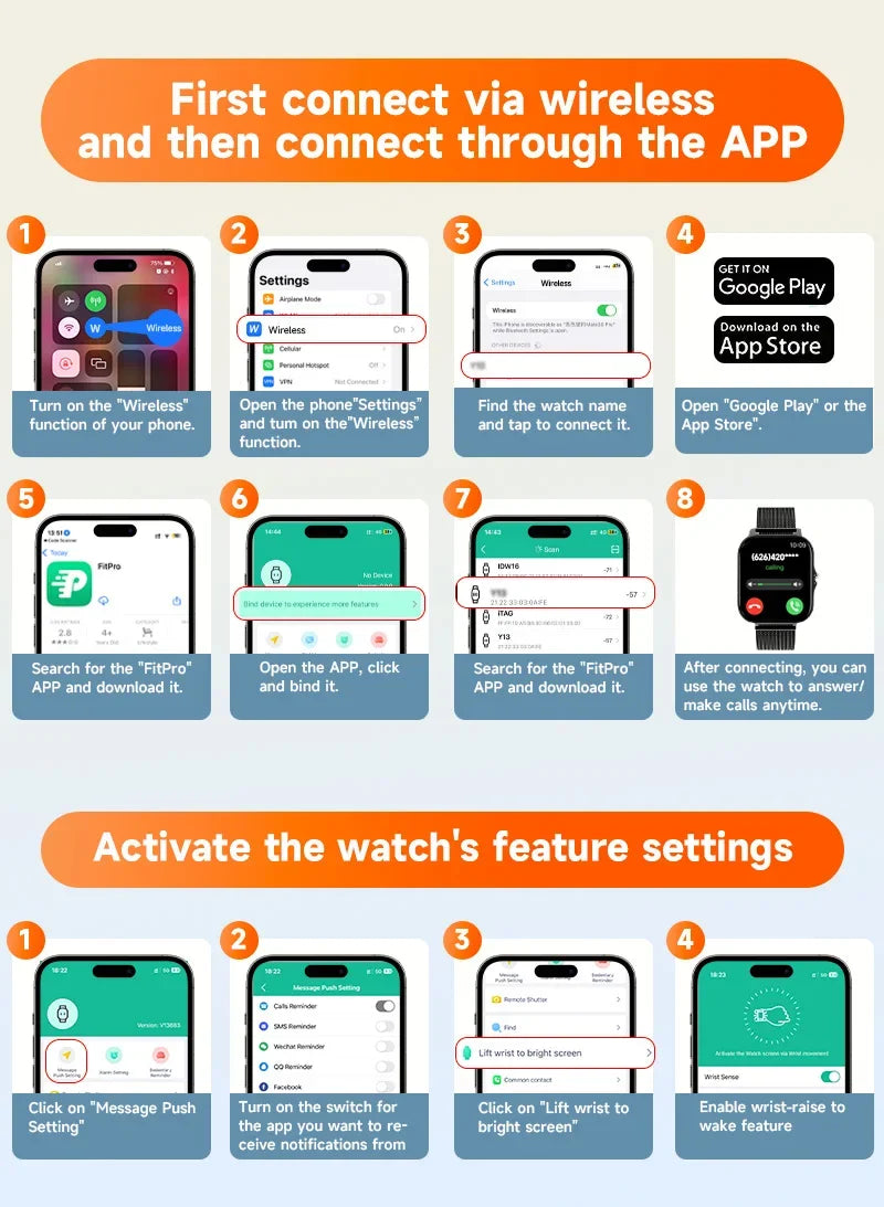 New Smart Watch Android IOS Phone 1.44 Inch Color Screen Bluetooth Call Blood Oxygen/Pressure Monitoring Smart Watch Women Men