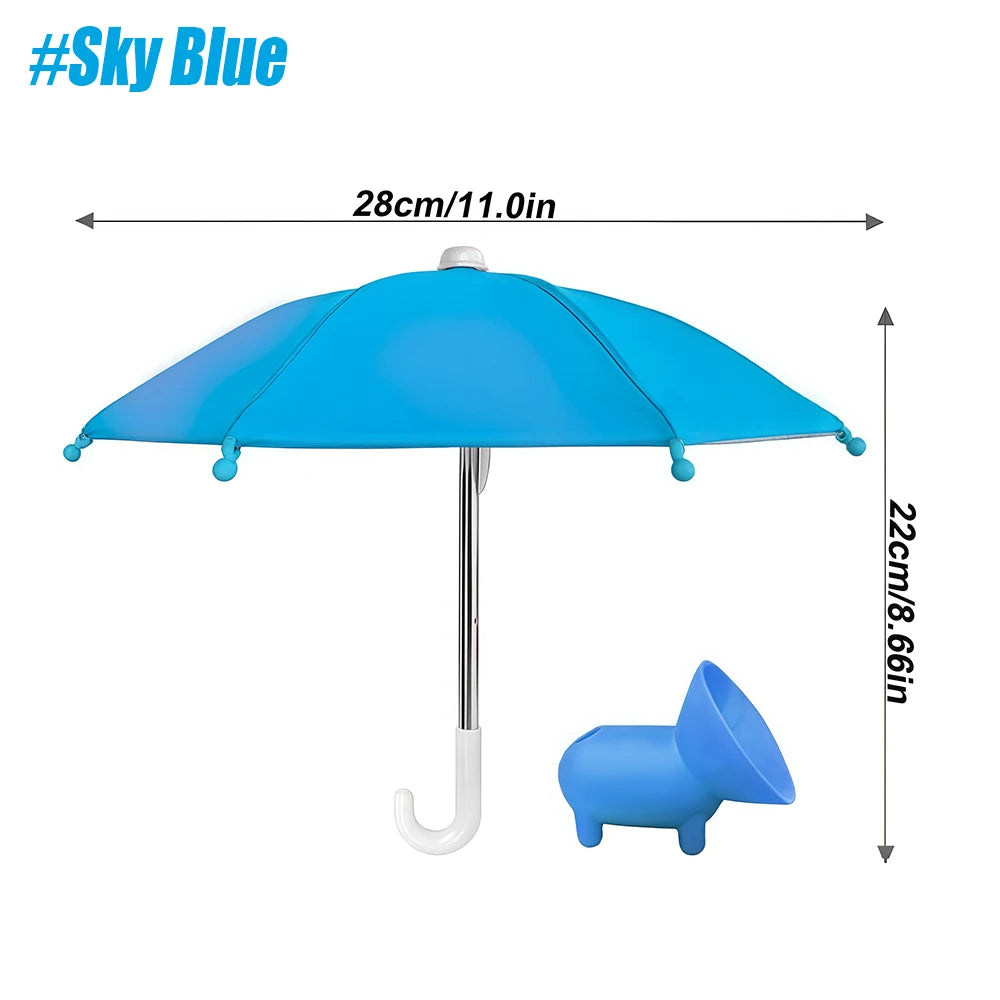 1Set Phone Umbrella Suction Cup Stand for Sun Shad, Outdoor Anti-Glare Cell Cute Sunshade Holder, Car Navigation Shade Visor