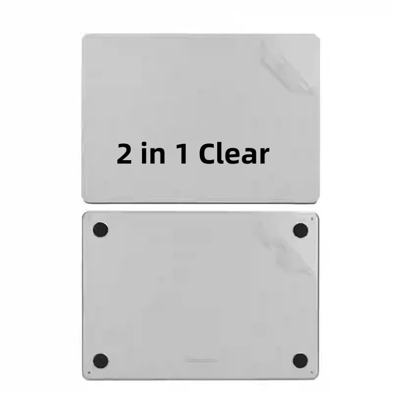 Full Body Matte Clear Sticker Decal for MacBook Pro 14" pro16 M4 M3 M2 M1 air 13.6 air 15 Touchpad + Palm Rest Skin Protective