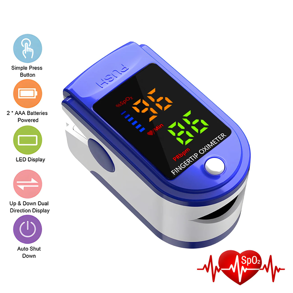 Digital Upper Arm Blood Pressure Monitor Automatic HD Screen Medical BP Measuring Meter