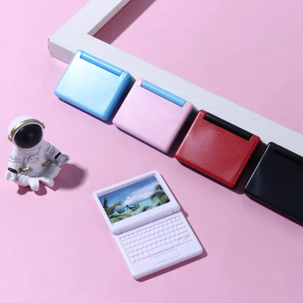 Computer Miniature DIY Accessories Doll House Dollhouse Furniture Dollhouse Computer Dollhouse Miniature Simulation Laptop