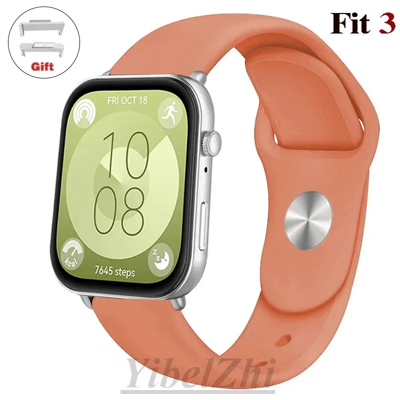 sport Band For Huawei Watch FIT 3 Strap smartwatch Silicone Official 1:1 correa for Huawei Watch fit3 2024 watchband Accessories
