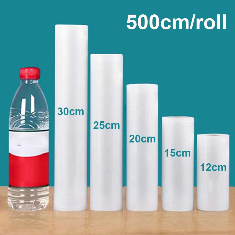 Vacuum Packaging Bags Roll Food Vacuum Bags Vacuum Sealer Bags for Food Vacuum Storage Bags 500cm/Rolls Vacuum Packed Bags Rolls