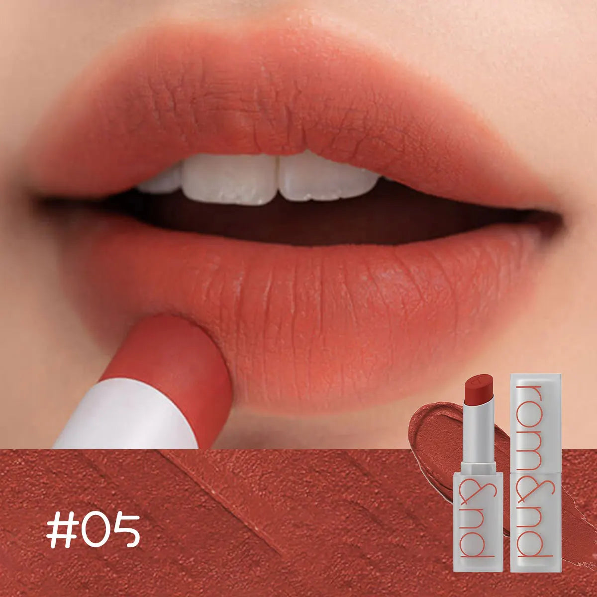 rom&nd ZERO MATTE LIPSTICK,Lightweight Non-Drying,Soft-Focus Matte Finish,Daily Wear Colors,Fresh Start,K-Beauty,Korean Makeup