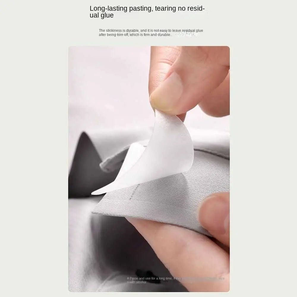 10pcs Disposable Shirt Collar Support Shaping Sticker Anti-roll Collar Stays Shirt Stand Collar Tool Collar Shaper Fixed Pads