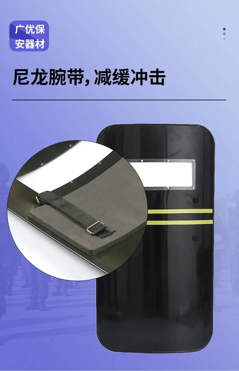 Black Riot Shield Protective Shield Security Militia Security Equipment Campus Kindergarten Defense Security Supplies