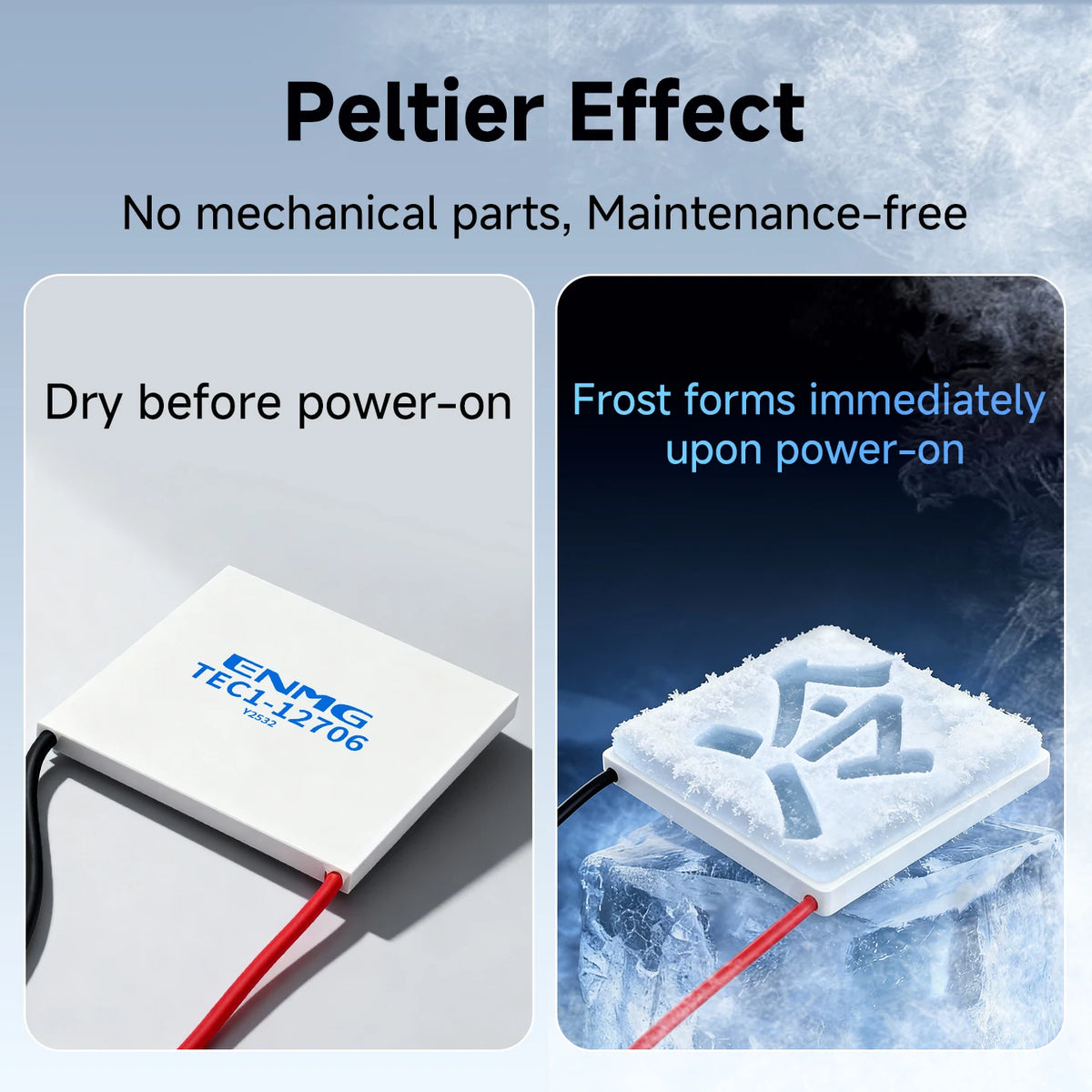ENMG TEC1-12706 / TEC1-24106 Thermoelectric Cooling Module-12V/24V Peltier Cooler for DIY&Industrial Applications Peltier Effect