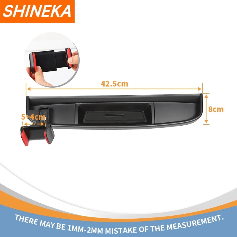 SHINEKA Car Center Console Mobile Phone Holder Storage Box GPS Bracket For Dodge RAM 1500 2012-2017 Interior Accessories