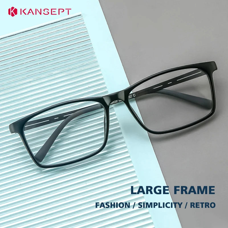 KANSEPT Square Man Glasses Myopia Big Face Glasses for Women Blue Light Lenses to Read Lunette De Lecture Femme Eyeglass Frames