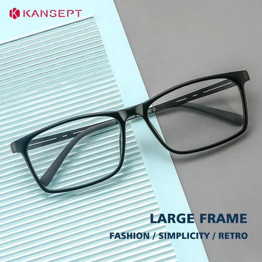 KANSEPT Square Man Glasses Myopia Big Face Glasses for Women Blue Light Lenses to Read Lunette De Lecture Femme Eyeglass Frames