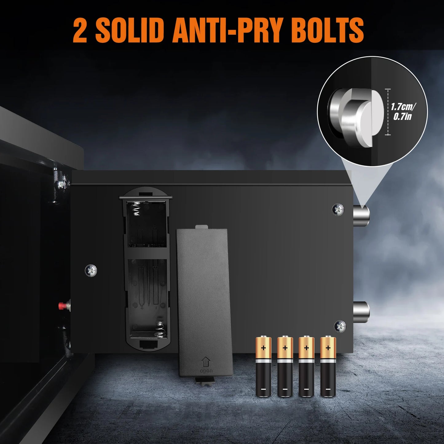 Fireproof Waterproof Home Safe 4.6L/8.5L/16LSafes Home Security Cash Box Cabinet Valuables Protection with Double Digital Keypad