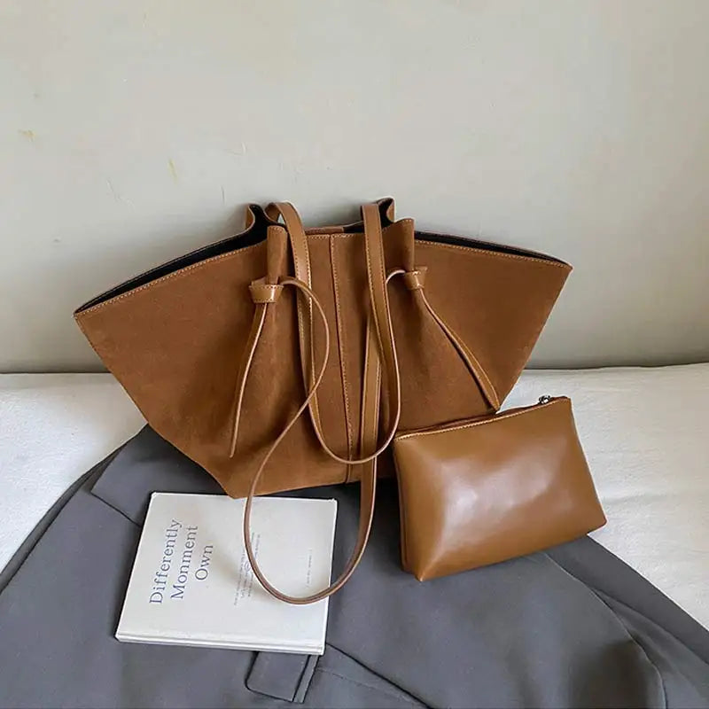Luxury Large Capacity Women's Underarm Wing Bag, Female French Commuter Wings Handheld Shoulder Bag, Underarm Shopper Tote Bag