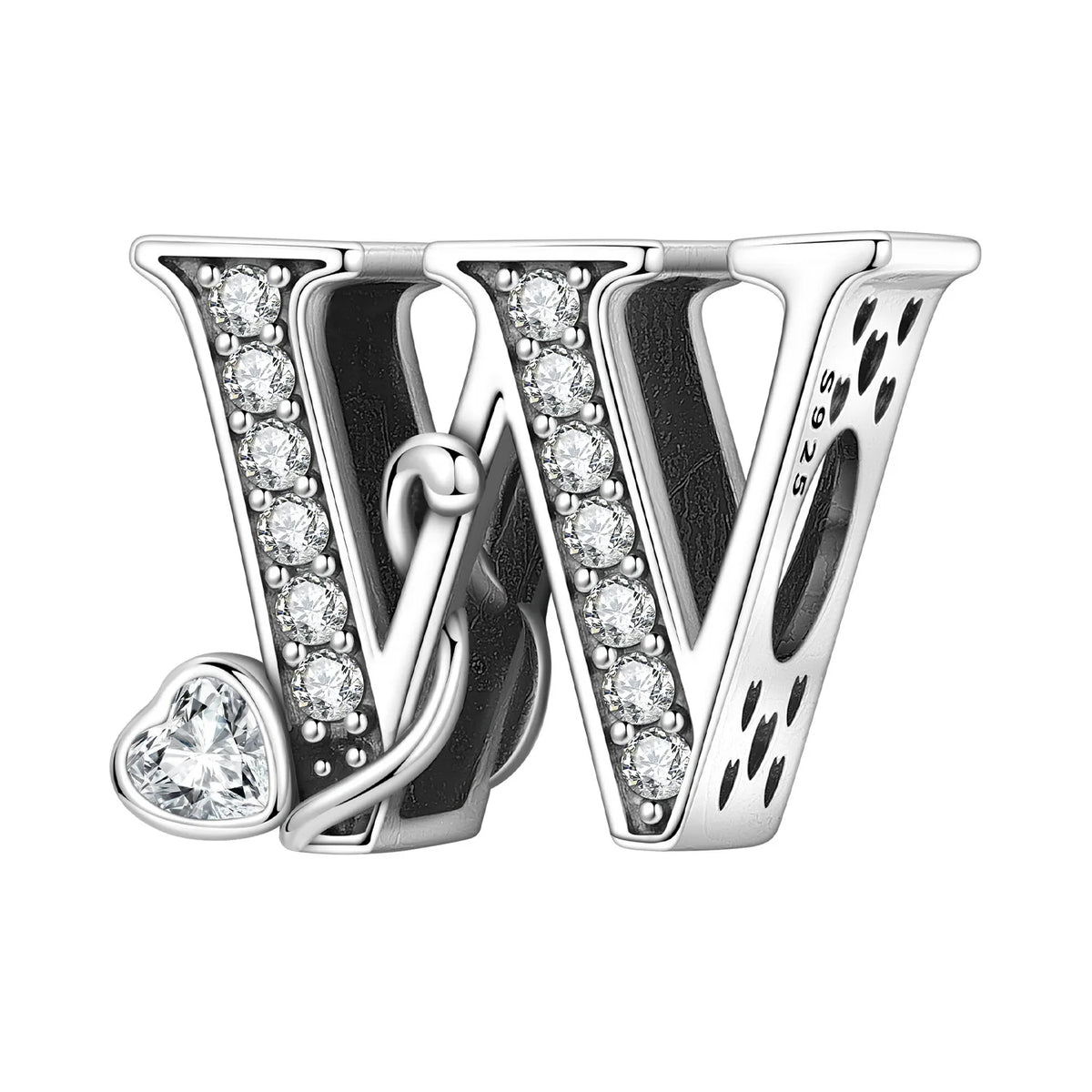 2026 New 925 Sterling Silver Zircon Scroll Grass Pattern 26 Letter Bead Charms for Women Fit DIY Bracelet Necklace Jewelry Gift