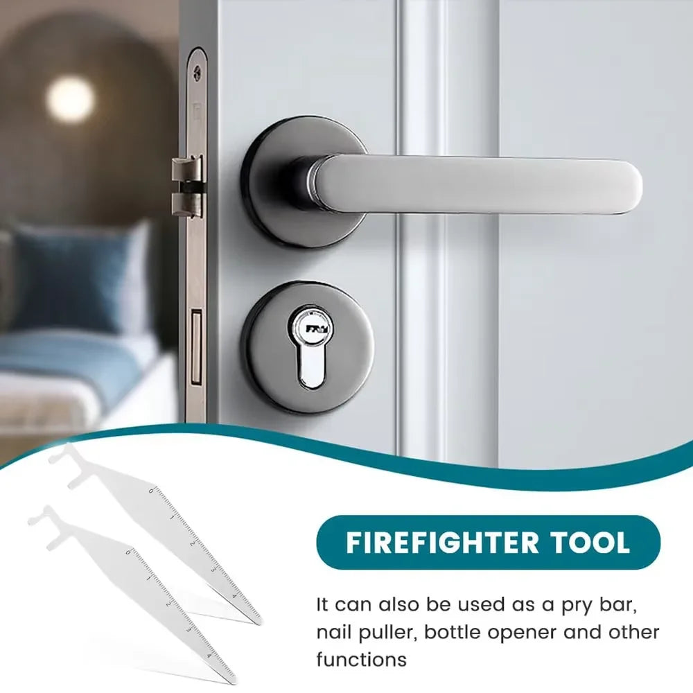 Lock Picking Fire Tool Firefighter Multitool Firefighter Tools Spring Steel Multitools Multipurpose Leverage Tool Pry Bar Tools