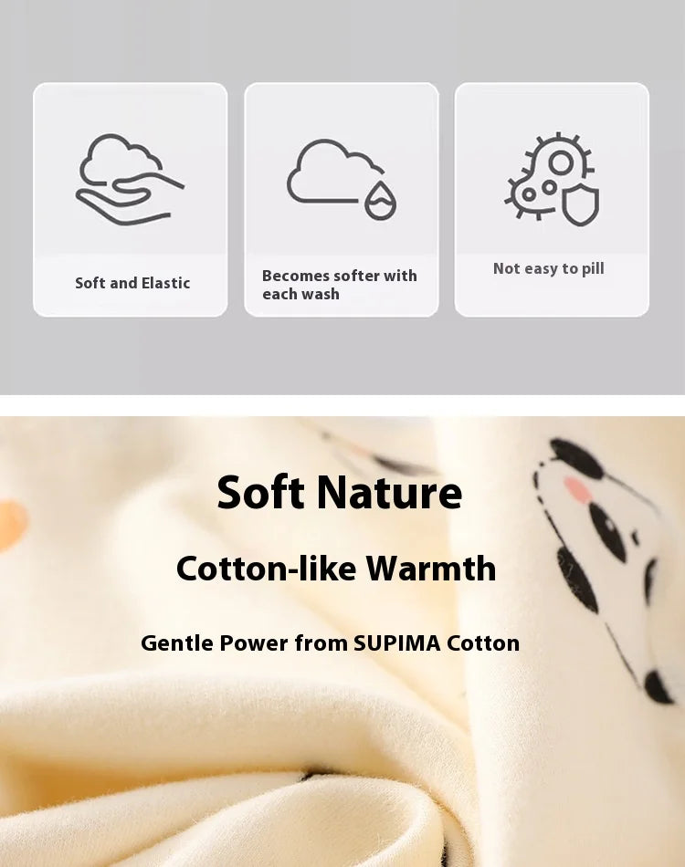 Two-Piece Baby Sleepwear Set Pure Cotton Top and Bottom Set Newborn Separate Homewear Set Toddler Spring, Autumn, and Winter Sle