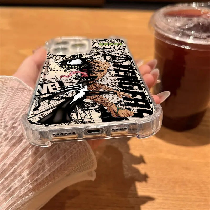 Spider Iron Man Deadpool Avengers Clear Case For iPhone 17 16 15 14 13 12 11 Pro Max 16e 17e Air 13 15 Plus XS X 7 8 Phone Cover