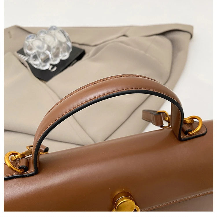 2025 New Classic Style Solid PU Square Shoulder & Crossbody Bags High Quality Sense of Luxury Simple Commute Handbags for Women