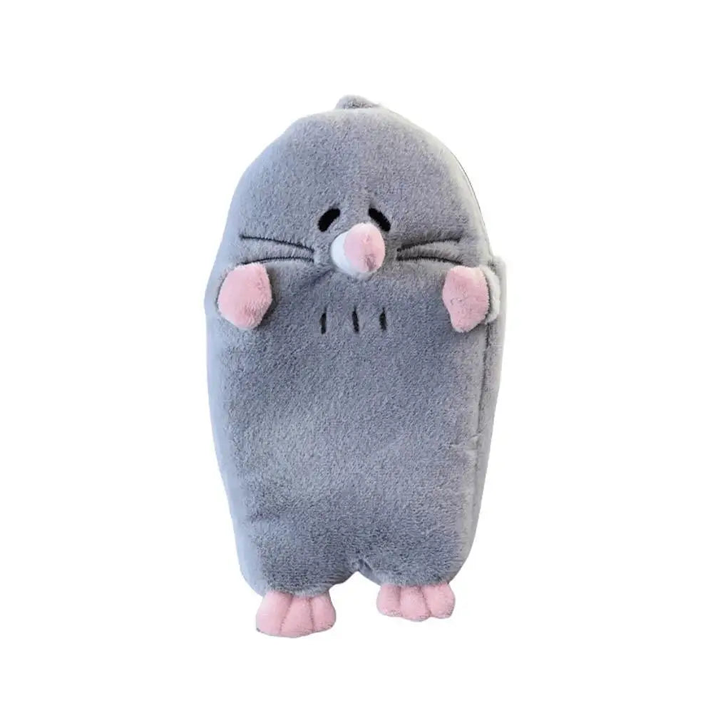 New Portable 3D Mole Pencil Case Plush Cartoon Large Capacity Stationery Bag Creative Cute Doll Stationery Case Dirty Resistant
