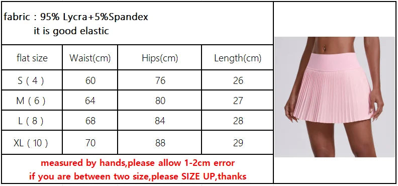 Women Sports Pleated Skirts With Shorts Inside Workout Summer Training Tennis Gym Pocket Skirt Casual