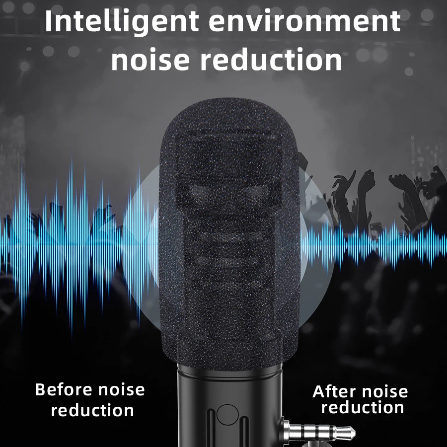 MAMEN Video Recording Microphone with ConyHair Windshield 3m Distance Cardioid Pickup for Camera Phone Livestream Vlog Interview