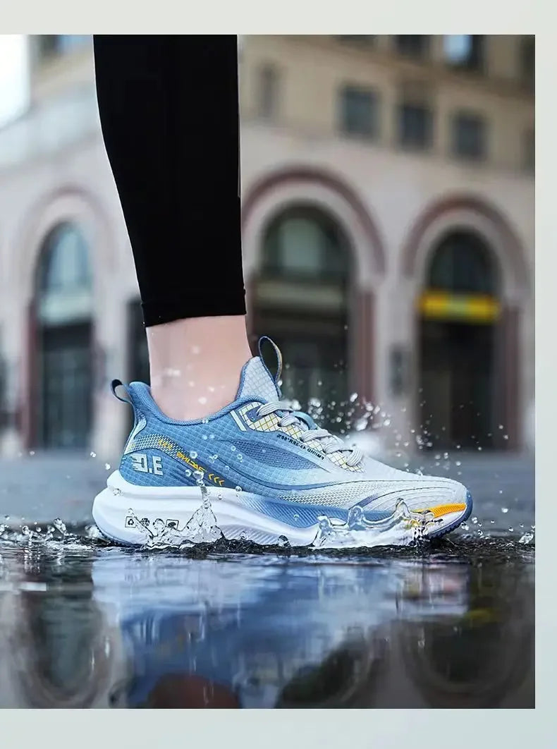 Ice Silk Mesh Sports Shoes Running Shoes Thick Bottom Soft Bottom Breathable Trendy Casual Men's Shoes Comfortable EVA Insole