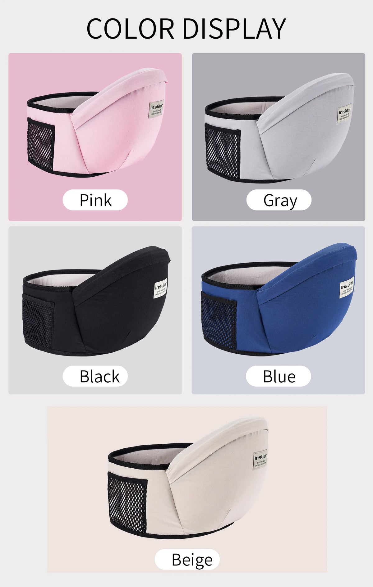 Baby Carrier Waist Stool Walkers Baby Sling Hold Waist Belt Backpack Hipseat Belt Kids Adjustable Front Carry Infant Hip Seat