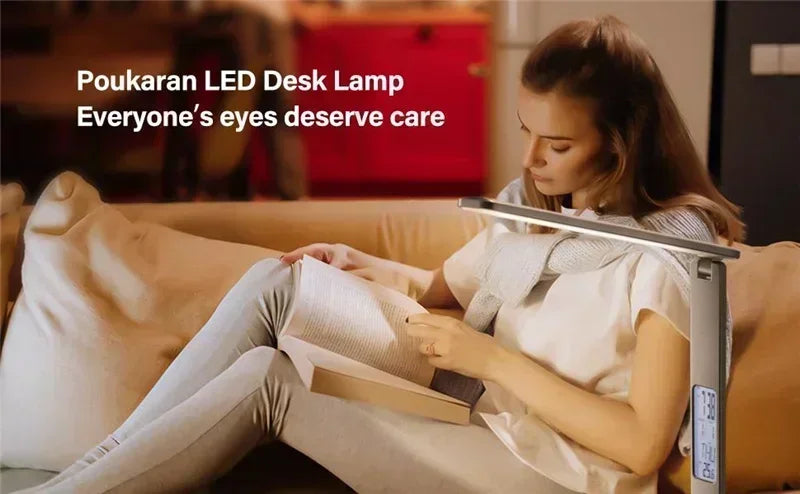 LED Desk Lamp with Wireless Charger USB Charging Port Adjustable Foldable Table Lamp Dimmable Lighting Office Lamp Adapter