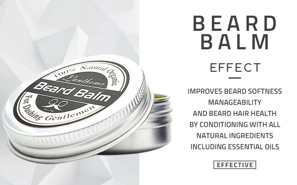 3PCS Natural Beard Balm Wax Beard Growth Balm for Men Moisturizing Smoothing Beard Styling Professional Care Cream Skin Care