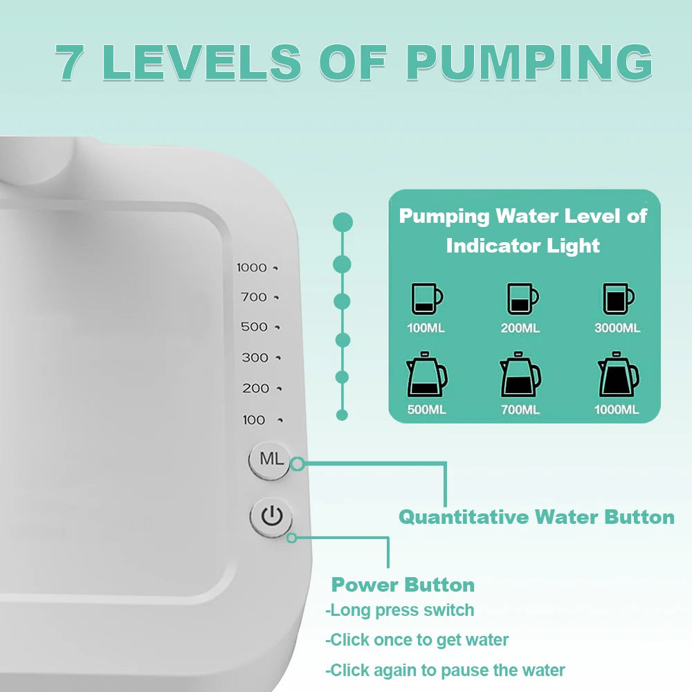 Electric Water Gallon Pump Automatic Water Dispenser Pump 19 Liters Desktop Portable Water Pump Bottle Barrel T30 Rechargeable