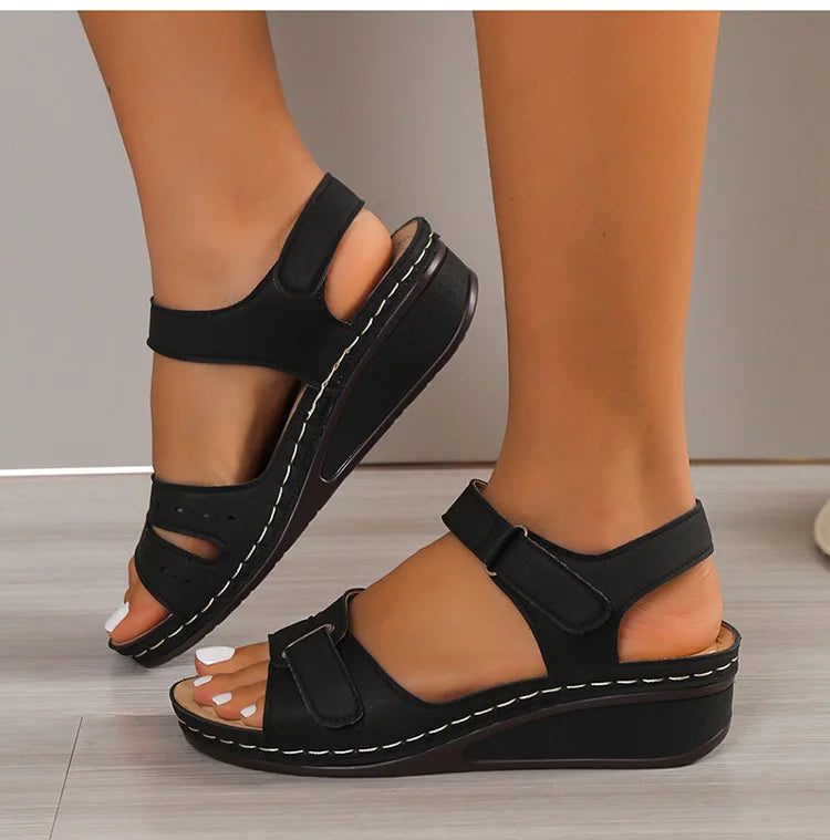 Women Shoes Sandals Summer Party Walking Shoes Retro Sandals For Women Wedge Sandals Ladies Soft Female Women Sandal Footwear