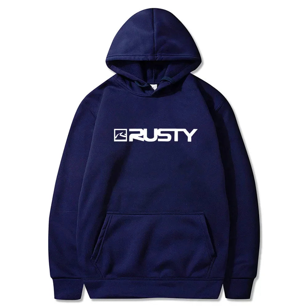 Men's Sportswear Kangaroo Winter Truly Comfortable StreetWe Unisex Rusty Printed Hoodie Casual Pattern Sweater TOPS Sweatshirt