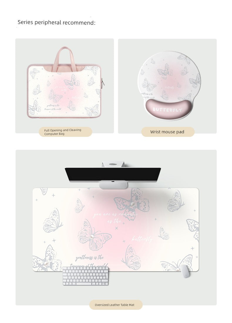 Cut Out Butterfly Mouse Pad Oversized Girl Good-looking Office Desk Mat Computer Keyboard Mat Classy Mouse Pad