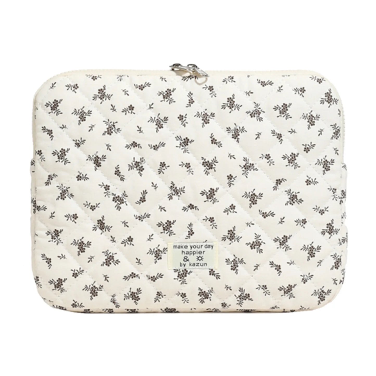 Flower Printed Laptop Sleeve Case Bag for Quilted Protective Laptop Case Computer Sleeve Clutches for 11-15 Inch Laptop Tablet