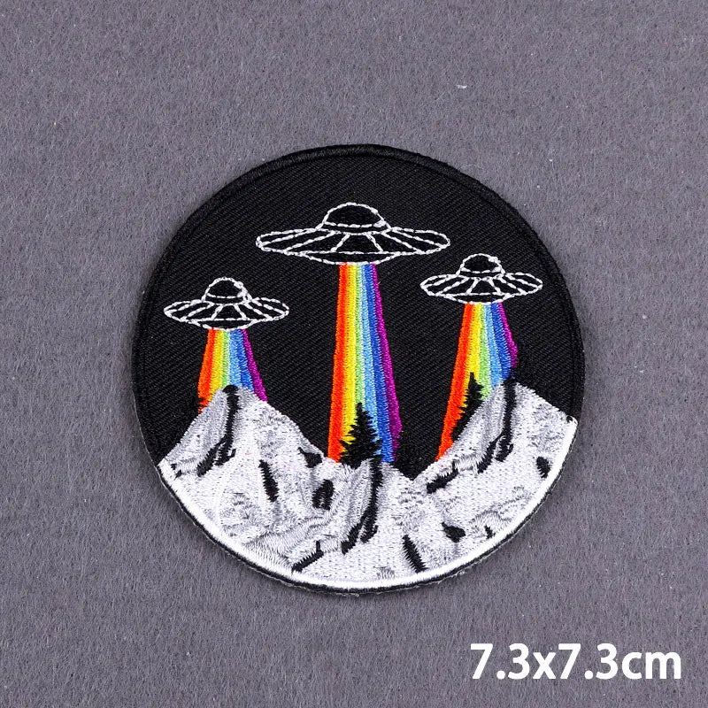 Mandala Iron On Patches For Clothes DIY Embroidery Applique Fusible Patch Ironing Stickers Letters Patch For Jacket Badge