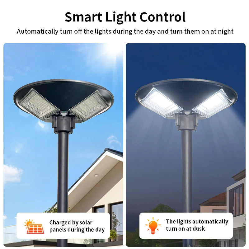 Solar Garden Light Outdoor Motion Sensor - 4000LM Solar Lamp 8400mAh IP67 Waterproof for Home Yard Lamp