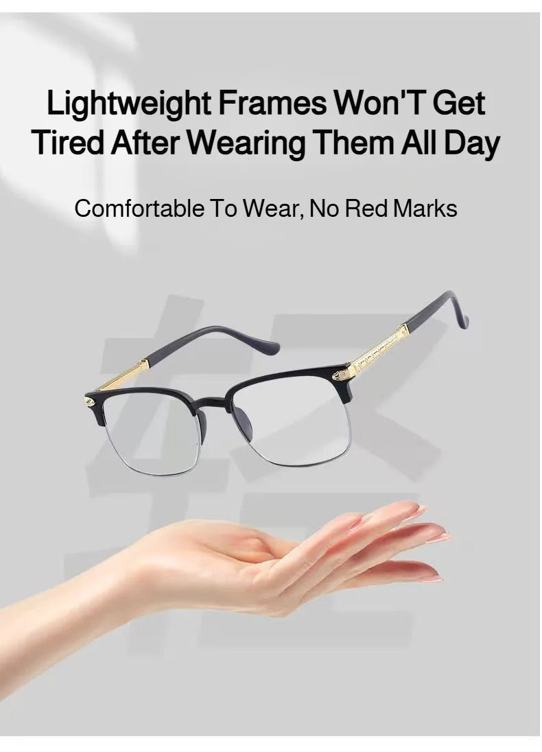 Smart Reading Glasses With Smart Zoom Bifocal HD Blue Light Blocking For Seniors Elderly Reading Watching  Daily Use