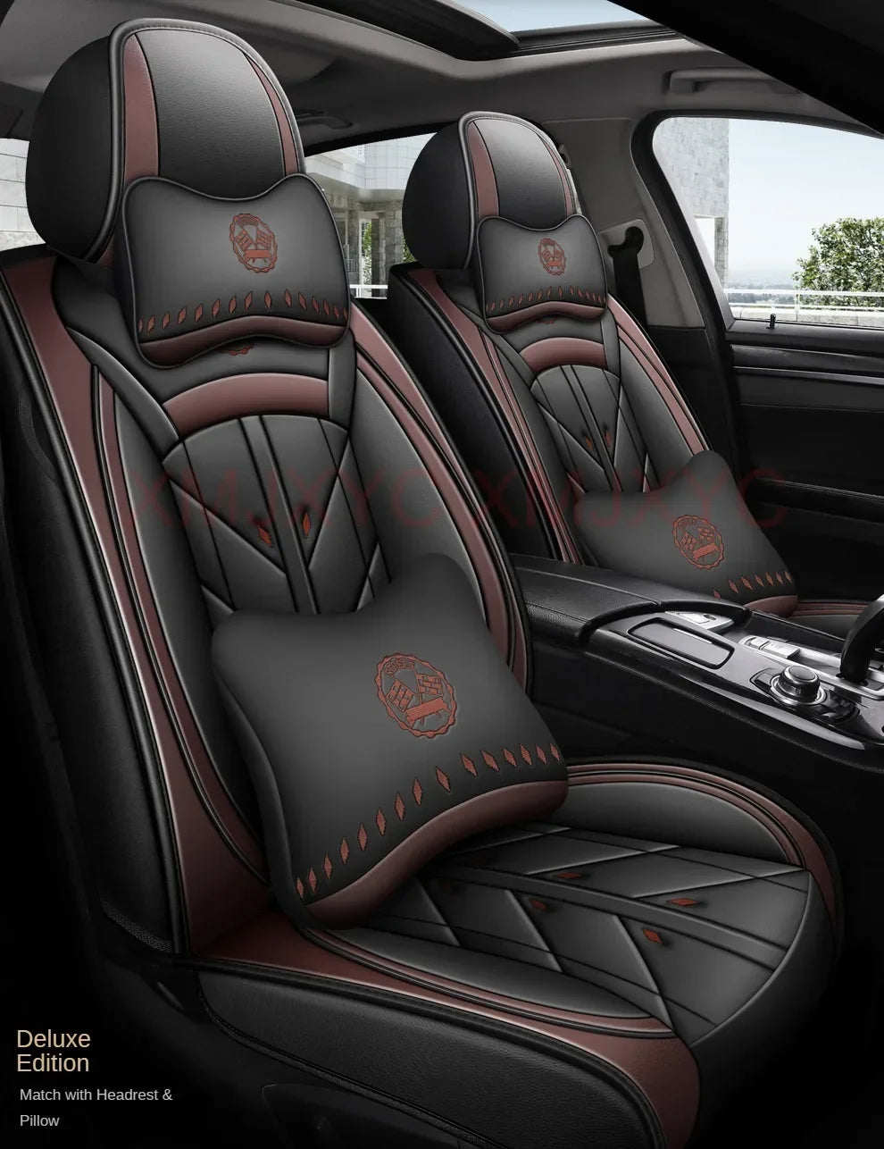 Universal Style Full Coverage Car Seat Cover for Ford Focus Mk4 Audi A6 4F W211 Skoda Kodiaq Clio 4 Car Accessories Pu Leather